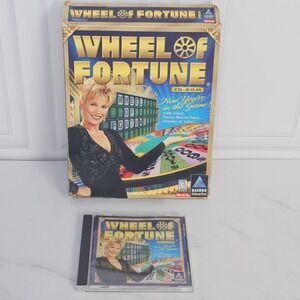 Hasbro Wheel of Fortune CD-ROM PC Game Windows 95 98 Vanna White Big Box Vintage